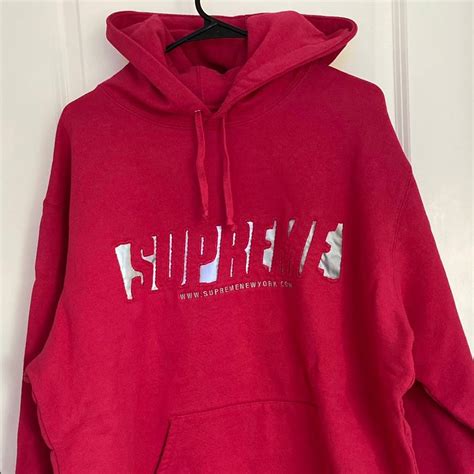 Supreme Reflective Cutout Hoodie Grailed