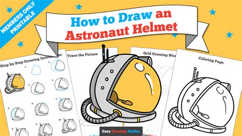 How To Draw An Astonaut Helmet Really Easy Drawing Tutorial