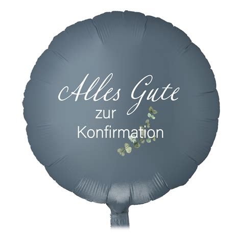 Folienballon Alles Gute Zur Konfirmation Satin Steel Blue