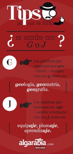¿se Escribe Con G O J Ap Spanish Spanish Grammar Spanish Vocabulary