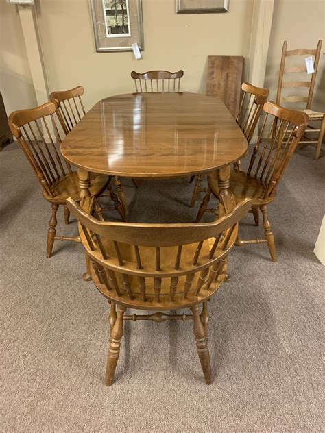 Ethan Allen Table W 6 Chairs Delmarva Furniture Consignment