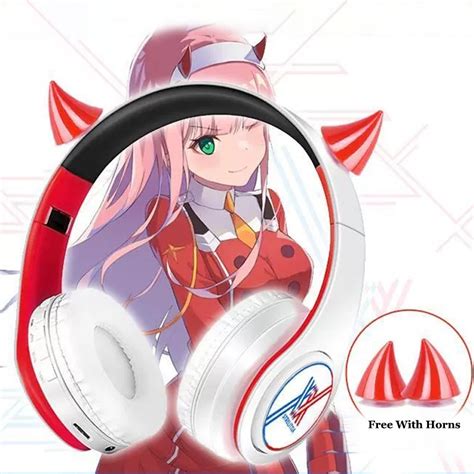 Darling Franxx Headwear Anime Headphones Headset Bluetooth