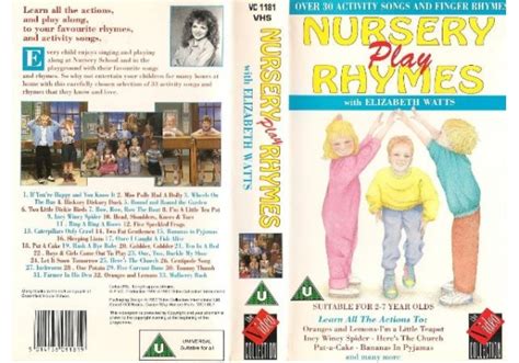 Nursery Play Rhymes 1990 On Video Collection United Kingdom Vhs
