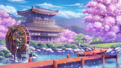 Hình Nền Anime Phong Cảnh Hoa Anh đào Tuyệt đẹp