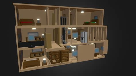 House Floor Plan V2 Download Free 3d Model By Corg Corgsmodels