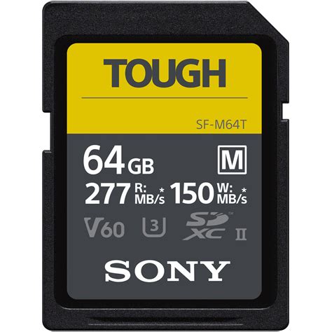 Sony 64gb Sf M Tough Series Uhs Ii Sdxc Memory Card Sfm64tt1