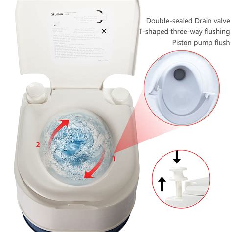 Portable Toilet Rumia Portable Rv Camping Toilet For Camper For Car