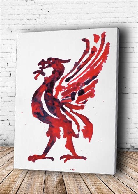 Watercolor Print Liverpool Football Club Logo Evolution Art