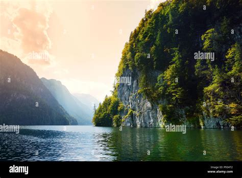 Stunning Deep Green Waters Of Konigssee Known As Germanys Deepest And