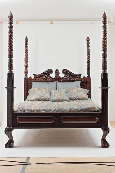 King Size Four Poster Canopy Bed Laurel Crown Furniture