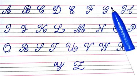 They just want to start writing in cursive! Cursive Capital Alphabets | How To Cursive Writing in ...