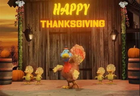 Turkey Dance Free Happy Thanksgiving Ecards Greeting Cards 123