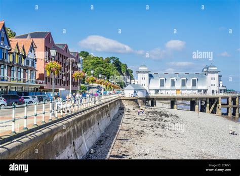 Seafront Beach And Pier Penarth Vale Of Glamorgan South Wales Gb Uk