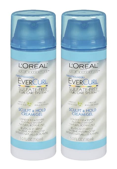l oreal paris hair expertise evercurl sculpt and hold cream gel 5 ounce pack of 2