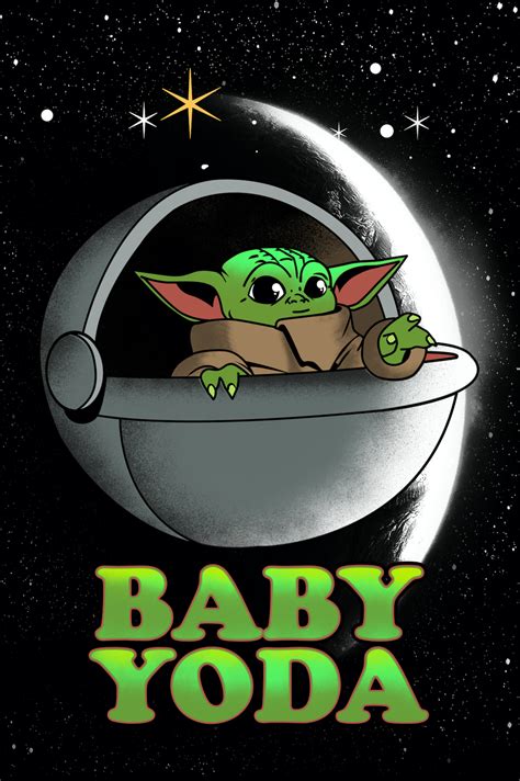 Baby Yoda Poster Limited Fire In 2022 Yoda Poster Beauty And The