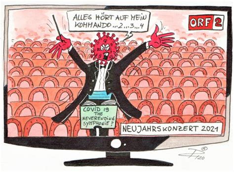 .der wiener philharmoniker, und dr. Romans Cartoon: Start in das neue Jahr 2021 - Telfs