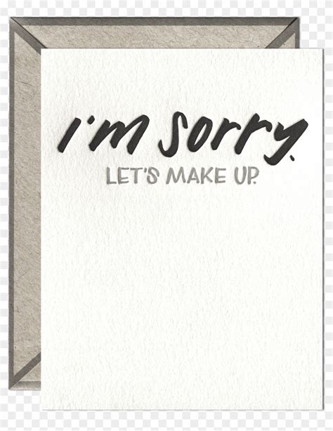 Im Sorry Letterpress Greeting Card With Envelope Handwritten Happy Birthday Card Hd Png