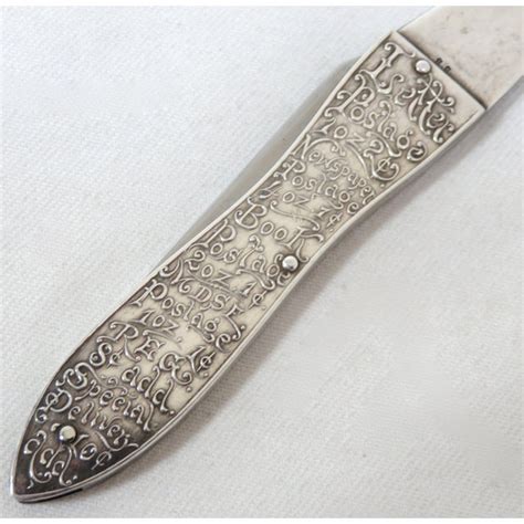Antique Sterling Silver Letter Opener Pen Knife Chairish