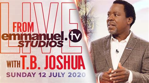 Emmanuel tv is the television station of the synagogue, church of all nations, broadcasting 24/7 around the globe via satellite and on the internet. LIVE Broadcast With TB Joshua From Emmanuel TV Studios (12 ...