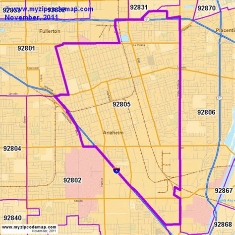 Zip Code Map Of 92805 Demographic Profile Residential Housing