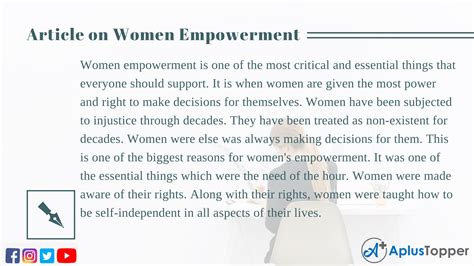 Article On Women Empowerment 500 200 Words For Kids Children And