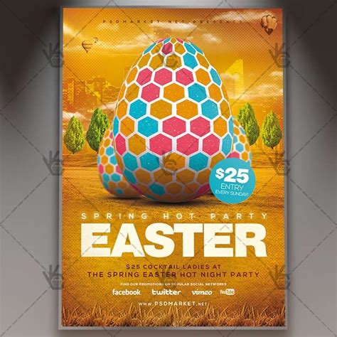 Easter Premium Flyer Psd Template Psdmarket Psd Templates Easter