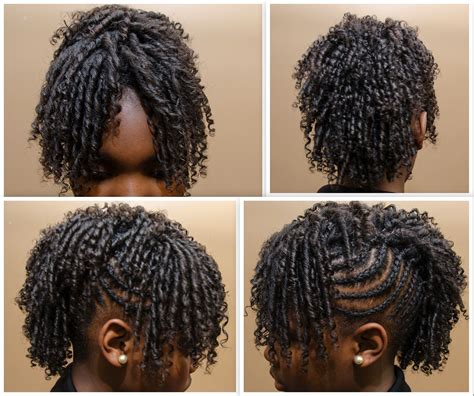 Braided Mohawk With A Straw Set On Natural Hair Tnc