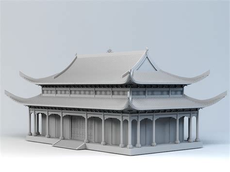 Imperial Chinese Palace 3d Model 3ds Max Files Free Download Cadnav