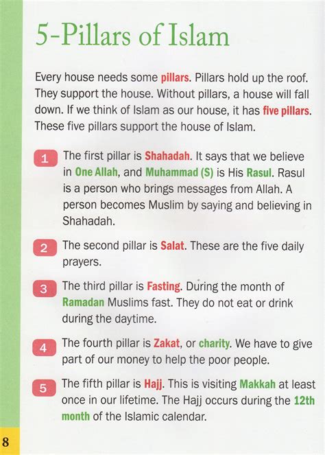 Islam is built on five pillars. 5-Pillars of Islam Activity Book (WLP)
