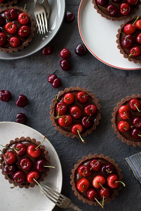 Chocolate Coconut Cherry Tarts Tart Cherries Recipes Sweet Recipes