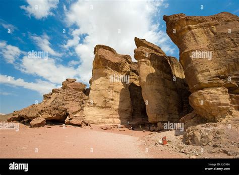 Solomons Pillars Rock Formation At Timna Park In The Southern Negev