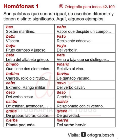 Taller De Ortografía Del Idioma Español Las Palabras Homófonas Se