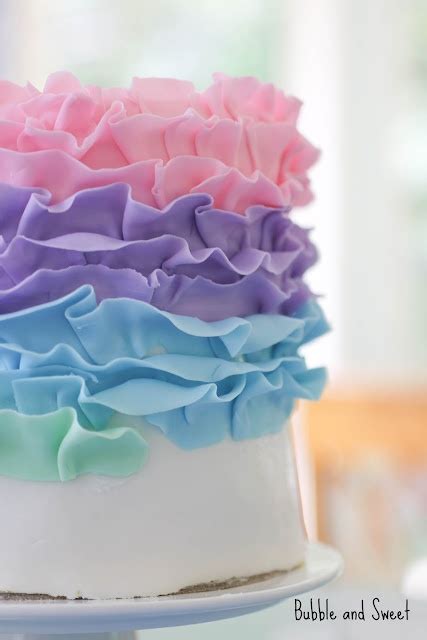 How To Make A Pastel Rainbow Ruffle Cake Ruffle Cake Cake Decorating