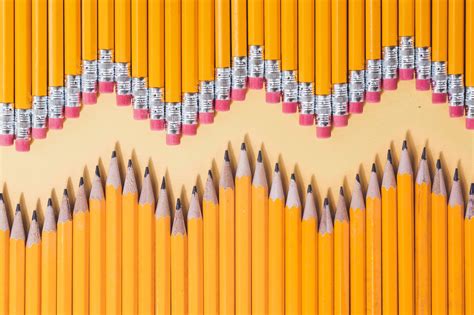 Yellow Pencils Laid Out In Zig Zag Pattern The Creative Party
