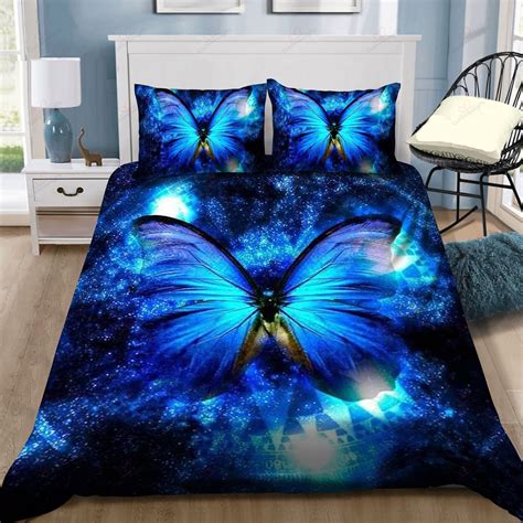 Glowing Blue Butterfly Bedding Sets Tqovfxnxk0 Betiti Store