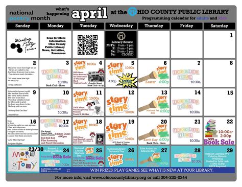 April Calendar Now Available! > News | Ohio County Public Library