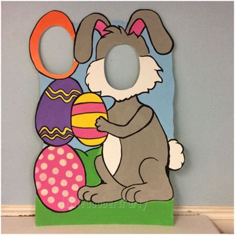 Easter Photo Booth Prop Personalized Easter Bunny Photo Op Cutout