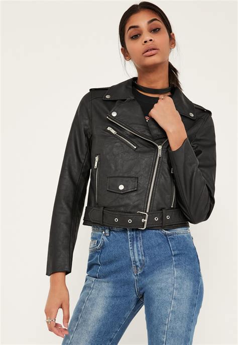 Missguided Black Ultimate Faux Leather Biker Jacket Fashion Vegan