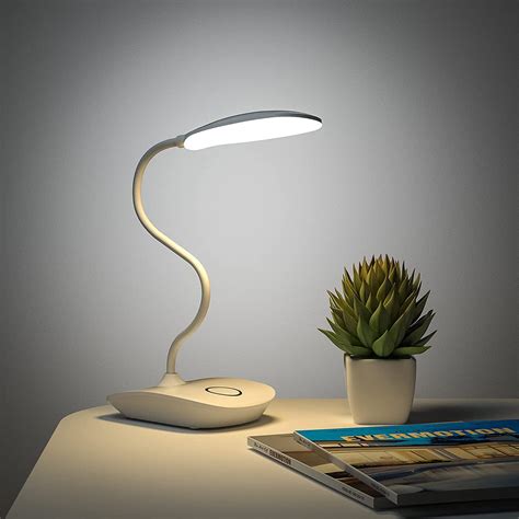 Battery Operated Desk Lamp Led Desk Light 3 Lighting Modes Stepless