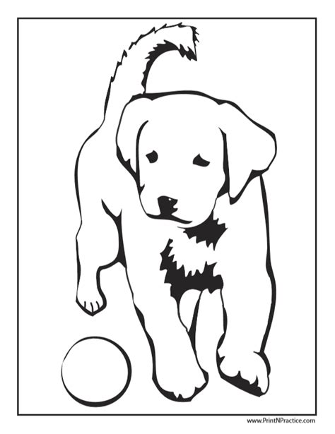 Printable Animal Coloring Pages Dog