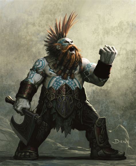 Artstation Warhammer Slayer Chris Dien Fantasy Dwarf Character