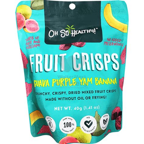 Oh So Healthy Fruit Crisps Guava Purple Yam Banana 40g Chips