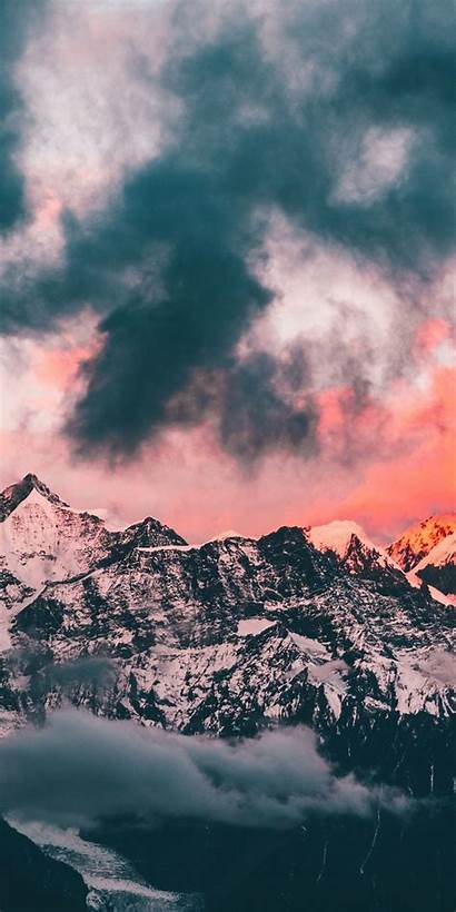 Wallpapers Mountains Aesthetic Sunset Cave Clouds Mountainous