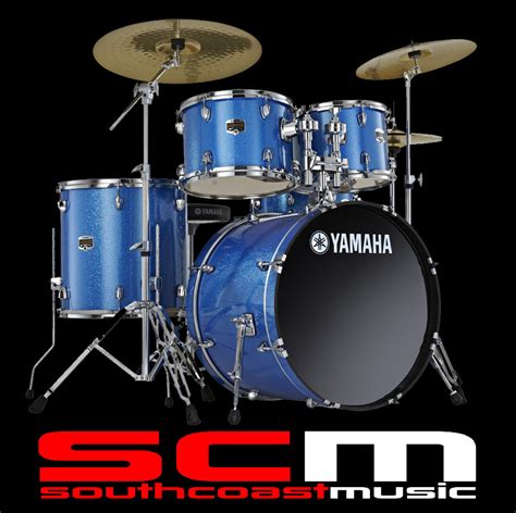 Yamaha Gigmaker Plus Fusion Drum Kit Blue Ice Glitter Finish With