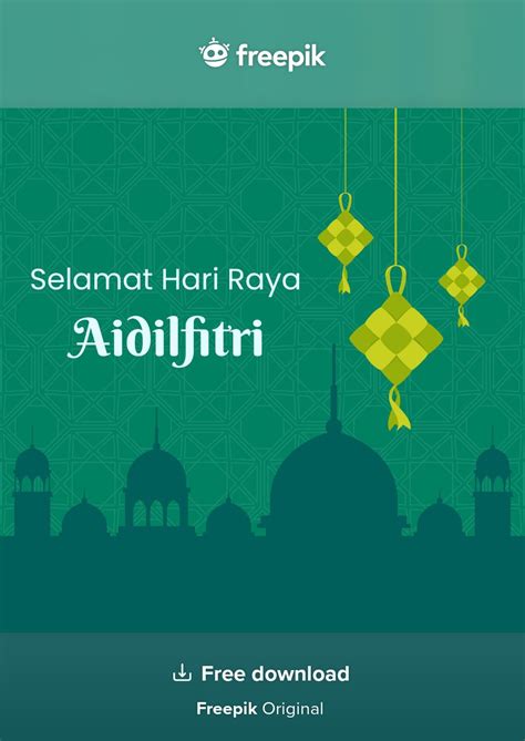 Flat Eid Al Fitr Hari Raya Aidilfitri Free Vector Freepik