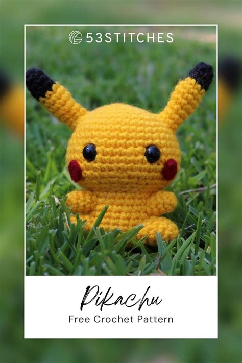 Free Pikachu Crochet Pattern Amigurumi Pokemon 53stitches