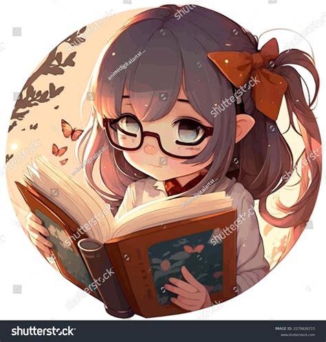 Anime Girl Reading A Book Drawing