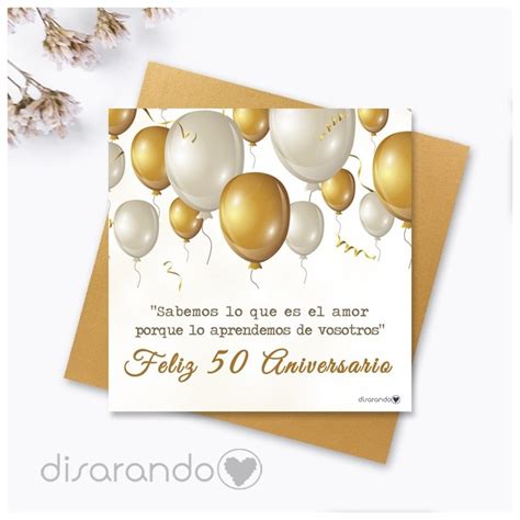 Bodas De Oro 50 Aniversario Tarjetas Aniversario Tarjeta Felicitación