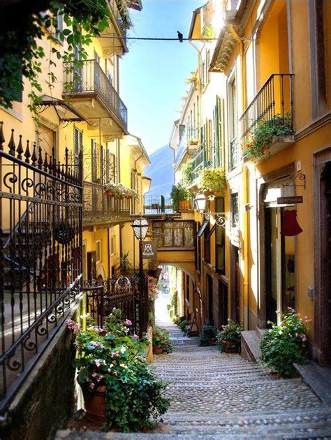 Beautiful Street Scene In Northern Italy Beautiful