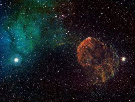 Cone And Fox Fur Nebula In Sho Rastrophotography